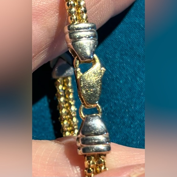 ARPAS 14K two tone white & yellow gold bracelet. - Picture 4 of 7